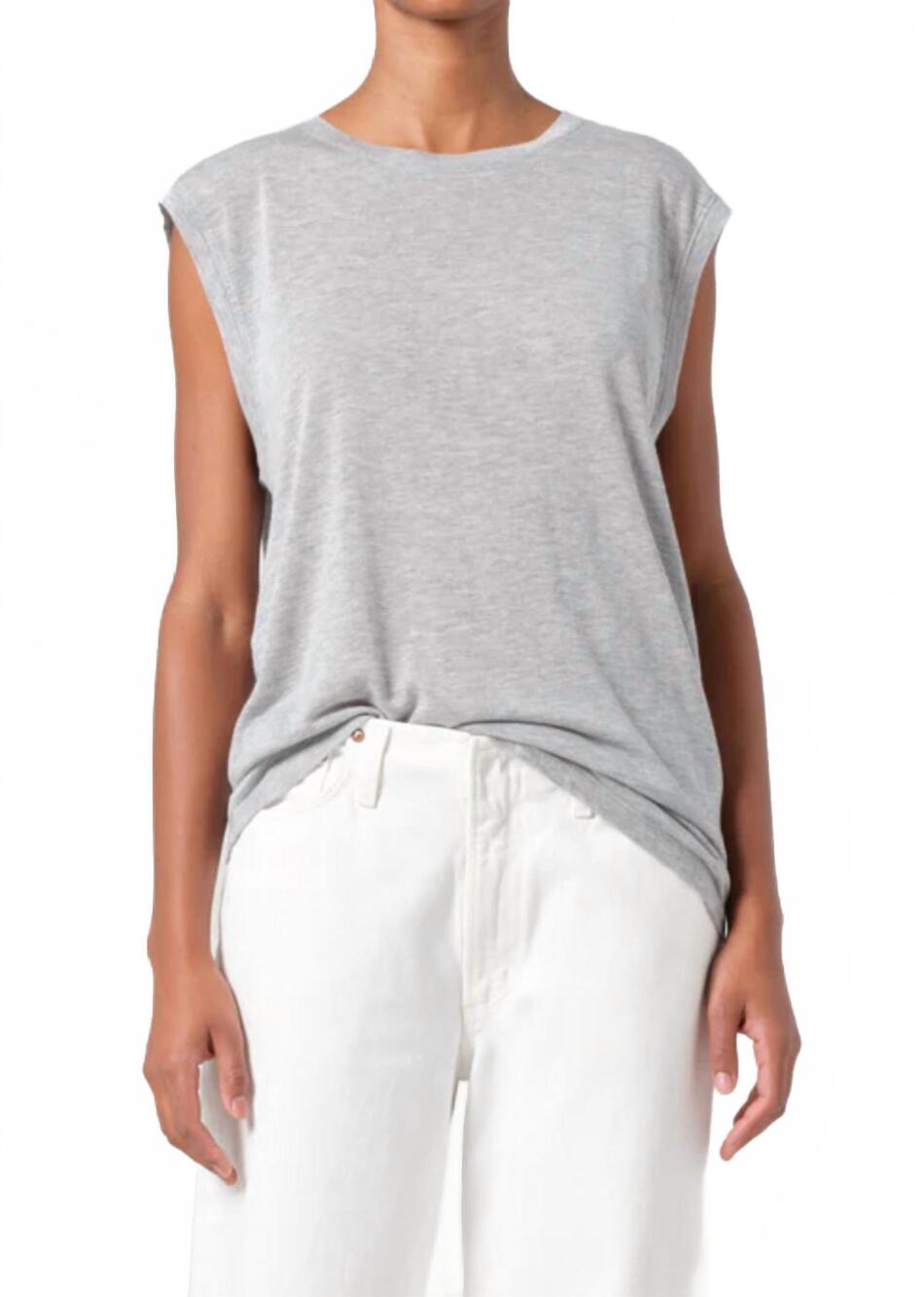 NEW AGOLDE raya muscle tee in grey heather